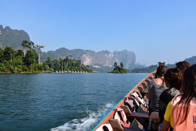 2 Days Cheow Lan Lake Raft House from Krabi - Crossing Cheow Lan Lake by longtail boat