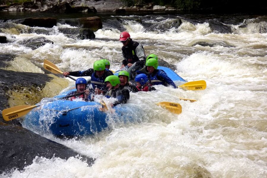 Aberfeldy: Rafting on the River Tay - Arriving at the Aberfeldy rafting base
