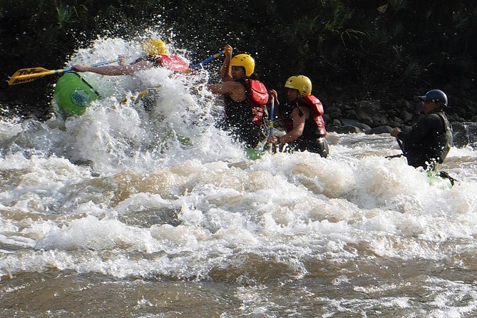 Adventure and Fun River Rafting in Baños Ecuador - The safety kit: wetsuit, shoes, helmet, and life jacket