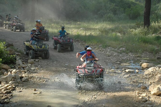 Alanya 3 in 1 Combo Full Day Tour Rafting Zipline Quad Bike - A beginner zipline with a leg workout