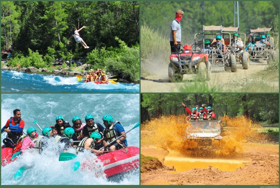 Alanya: Rafting, Zipline, Quad, Buggy, Jeep Tour with Lunch - Rafting through Köprülü Canyon’s cold rapids