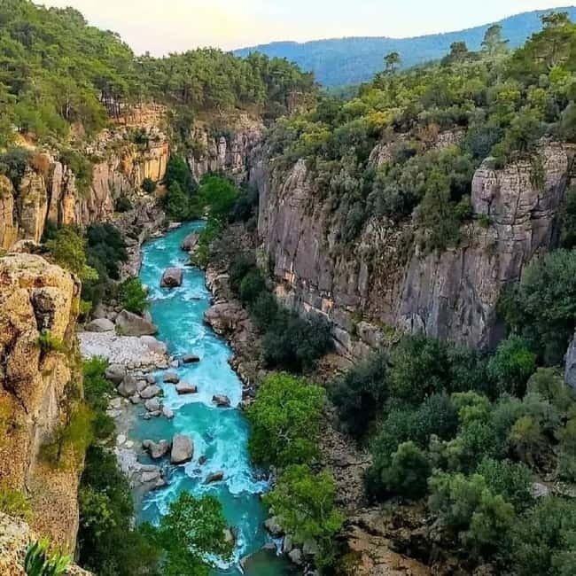 Alanya/Side/Antalya: Canyon Rafting, Buggy & Zipline Tour - Riverside lunch and the end of the day