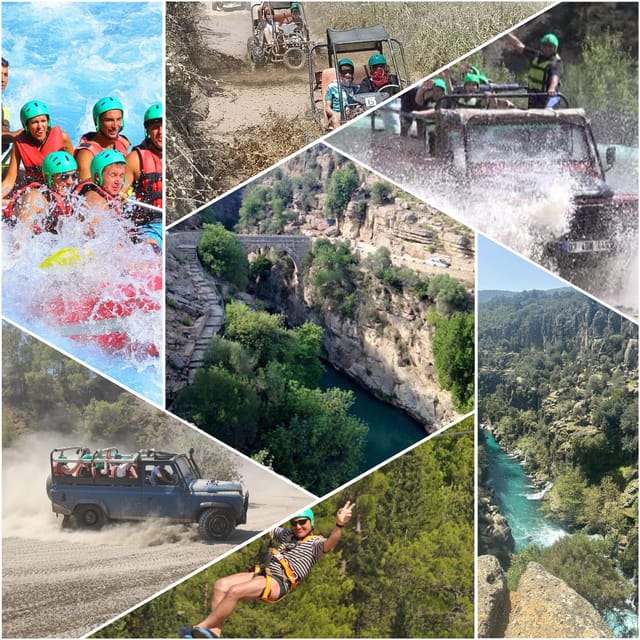 Antalya: Rafting Jeep Buggy&Quad Safari zipline canyon visit - Four Antalya thrills packed into one day