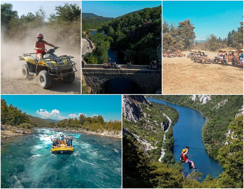 Antalya/Side: Quad, Buggy, Rafting & Zipline Tour with Lunch - A full day from Side into the Taurus Mountains
