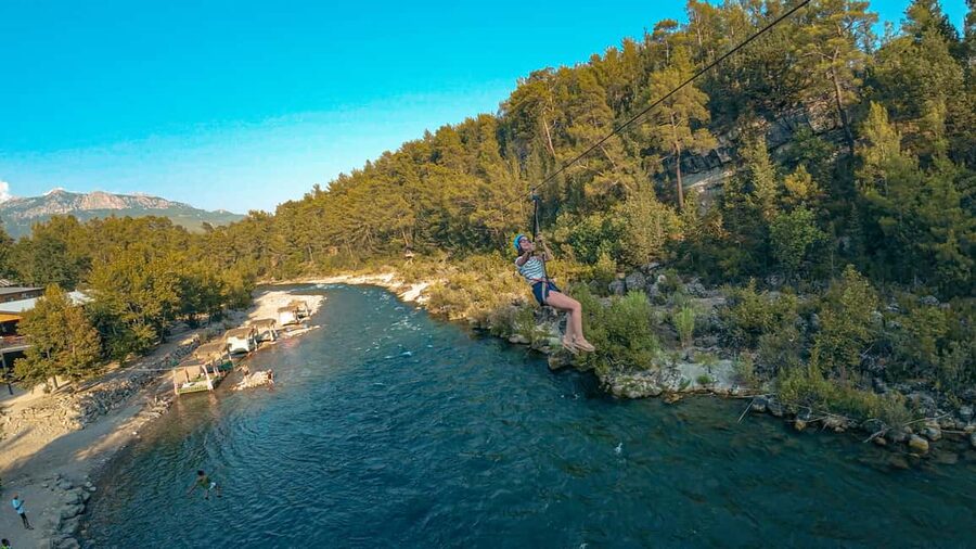 Antalya/Side: Quad, Buggy, Rafting & Zipline Tour with Lunch - Rafting on cold, foamy river water