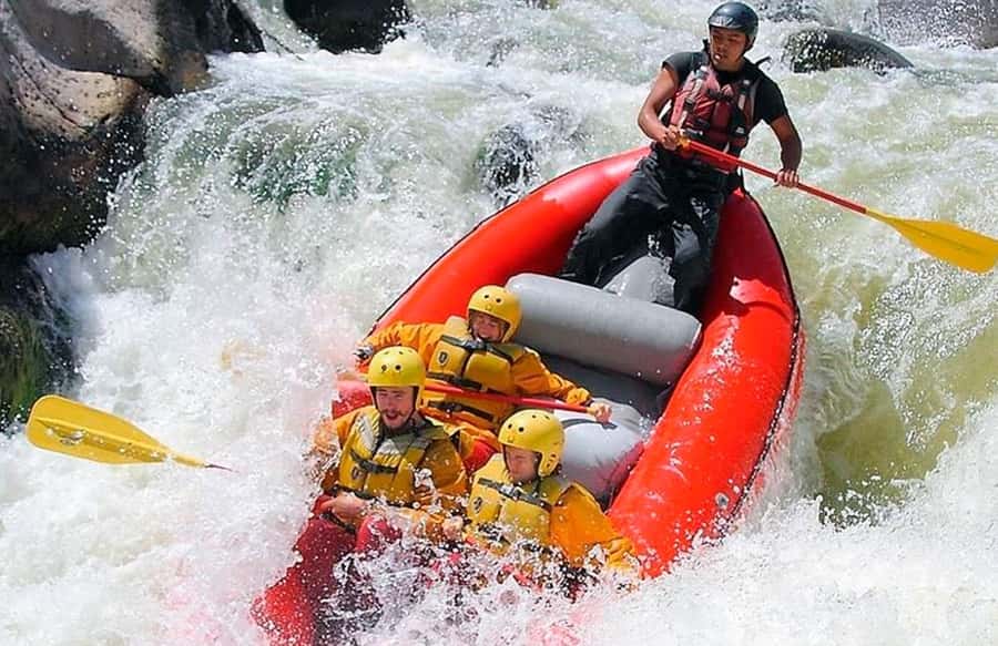 Arequipa: Chili River White Water Rafting with Hotel Pickup - Gearing up at the Gruta de la Virgen de Chapí de Charcani