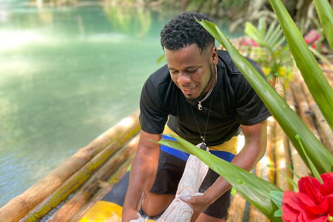 ATV, Bamboo Rafting, Horseback Ride n Swim Guided Tour - Rio Nuevo on a 30-foot bamboo raft