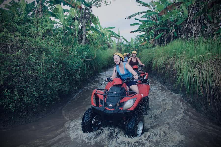 Bali: ATV Quad Bike & White Water Rafting Adventure - ATV riding through Singakerta Village
