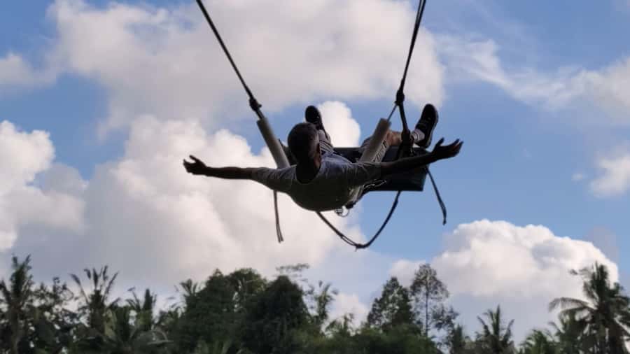 Bali: ATV Rafting Zipline Swing &Sky Bike in Ubud Rice Field - The skybike and iconic swing