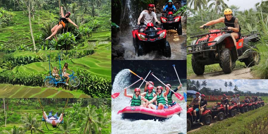 Bali: ATV Rafting Zipline Swing &Sky Bike in Ubud Rice Field - Ziplining above Bali’s rice terraces