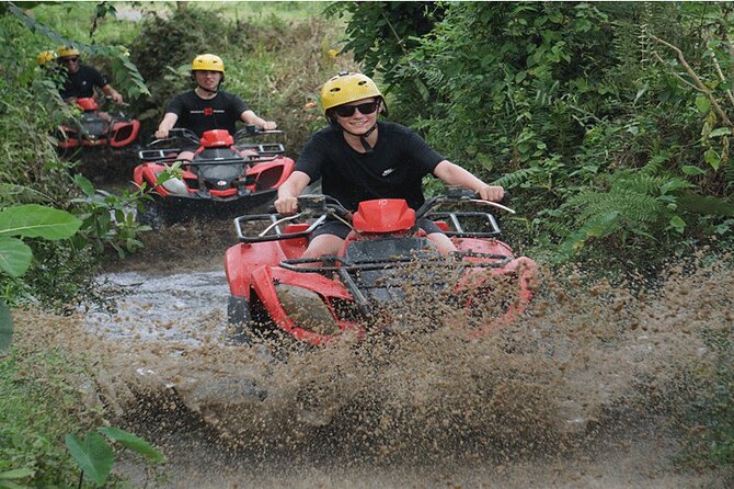 Bali Quad ATV and Rafting Private Adventure - ATV riding through fields and villages