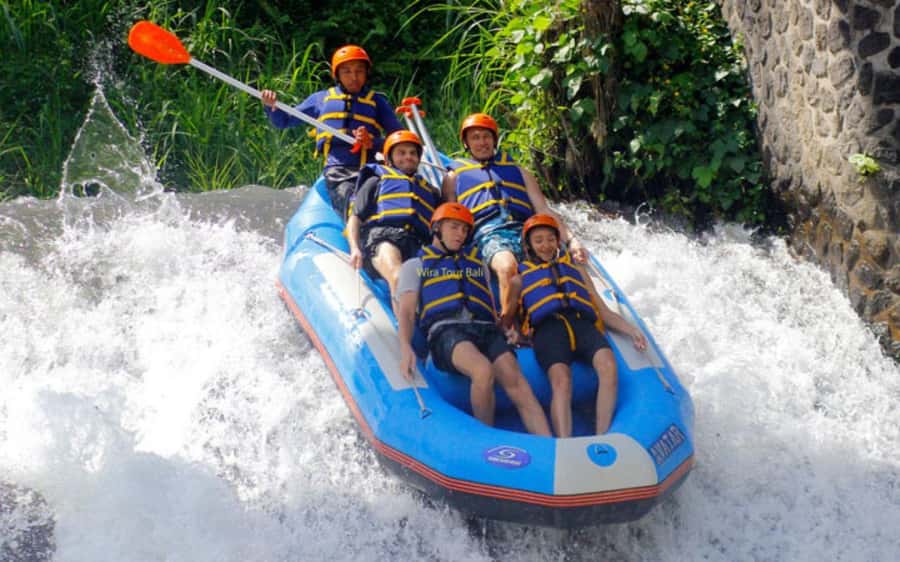 Bali: Telaga Waja White Water Rafting And ATV Quad Adventure - Telaga Waja rafting, from calm water to Bajing Dam