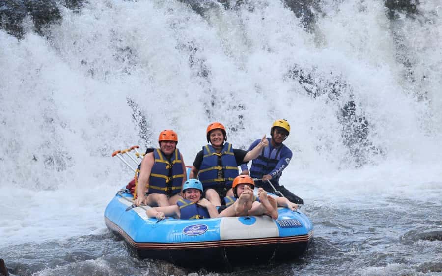 Bali: Telaga Waja White Water Rafting And ATV Quad Adventure - Indonesian lunch with a rice-field view