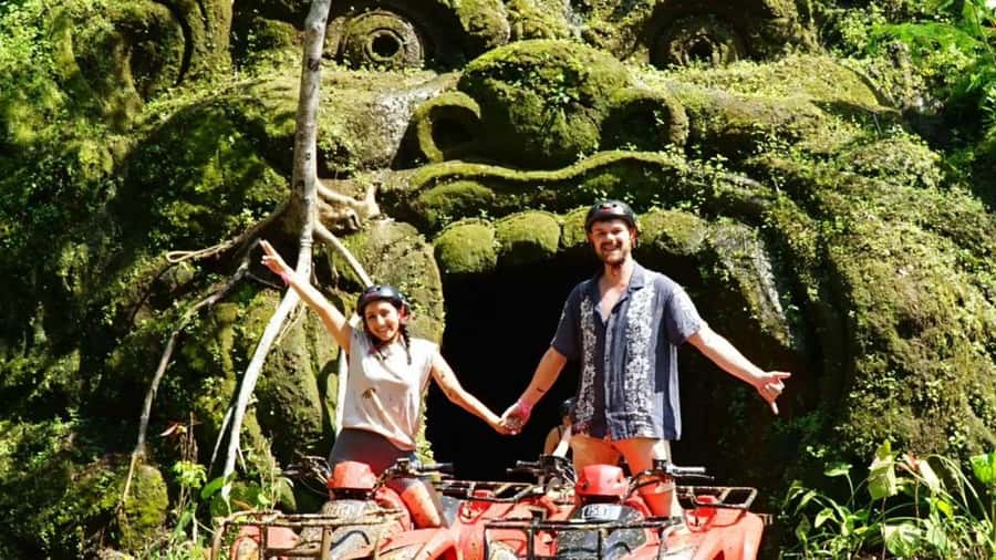 Bali: Waterfall Gorilla Cave ATV & Ubud Rafting Trip & Lunch - Guides, Transfers, and Meeting Points