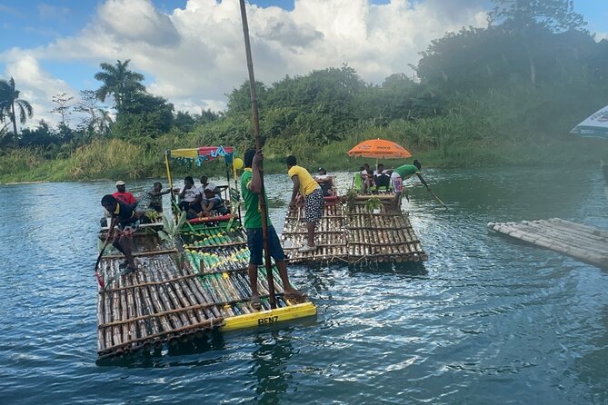 Bamboo rafting on the great river -Transportation only - The limestone massage is the unusual extra