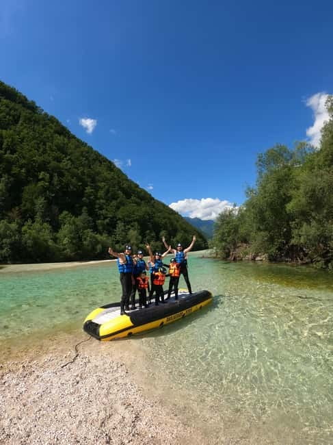 Bovec: Kinder Rafting on Soča River from 4years +FREE photos - The 10-Minute Ride to the River
