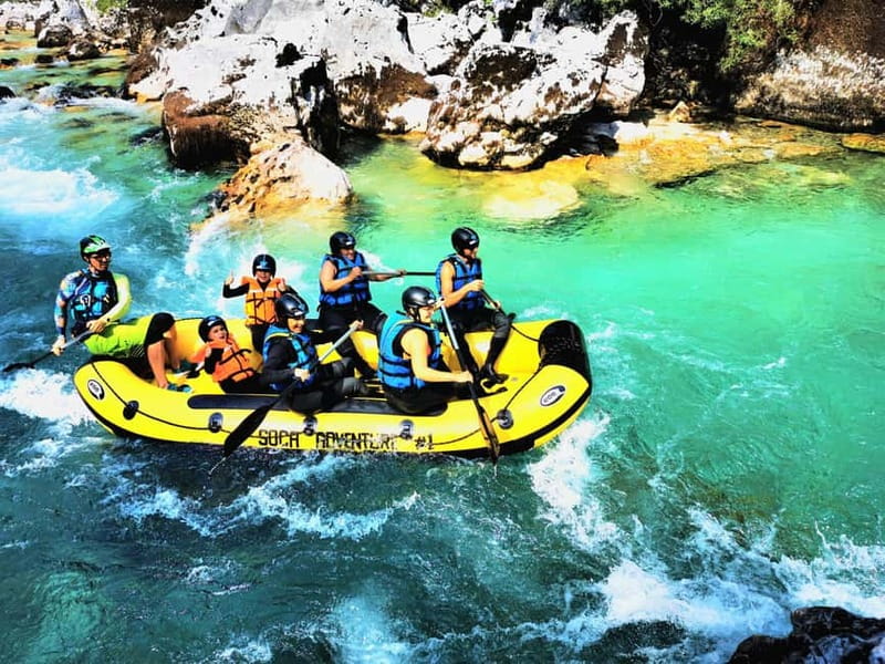 Bovec: Kinder Rafting on Soča River from 4years +FREE photos - Building a Raft Slide