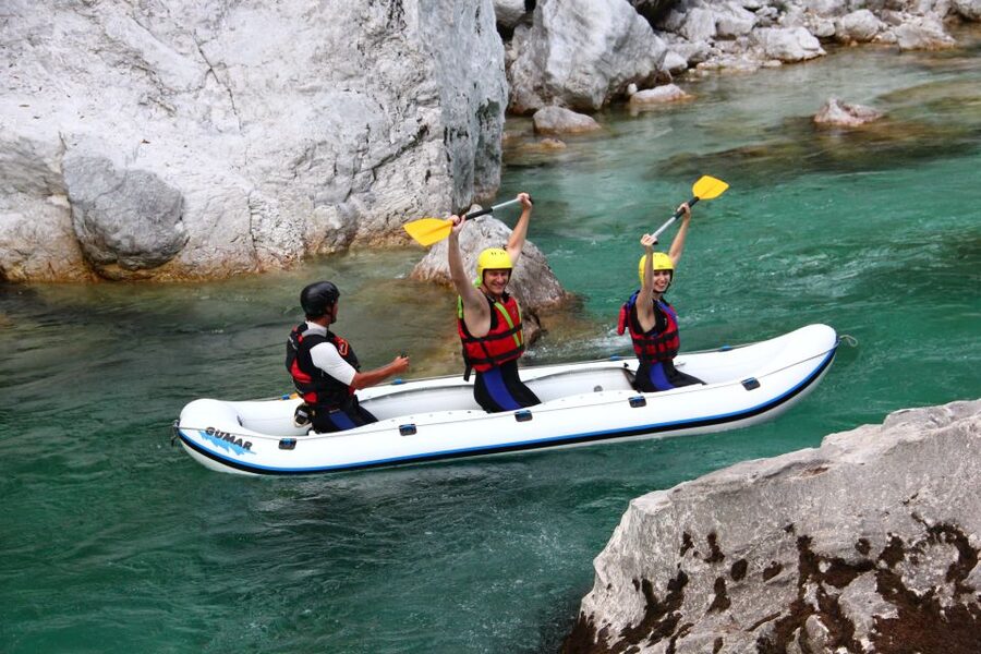 Bovec: Soča River Private Rafting Experience for Couples - Swimming in the emerald pools