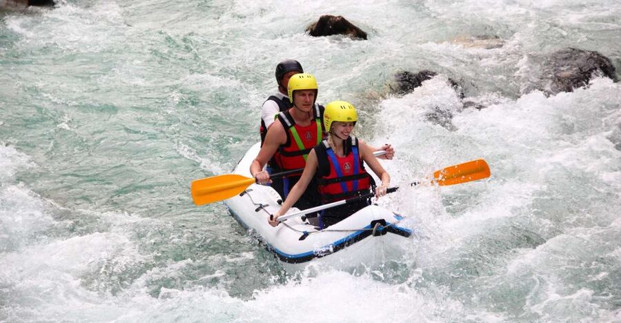 Bovec: Soča River Private Rafting Experience for Couples - Mountain views from the river