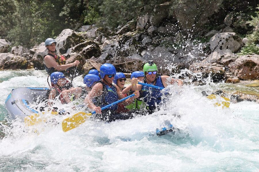 Bovec: Soča River Rafting Adventure with Photos and Drink - The eight-minute ride toward Boka Waterfall