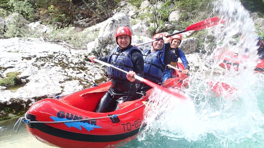 Bovec: Whitewater Canoeing on the Soča River - Rock jumps and swimming breaks