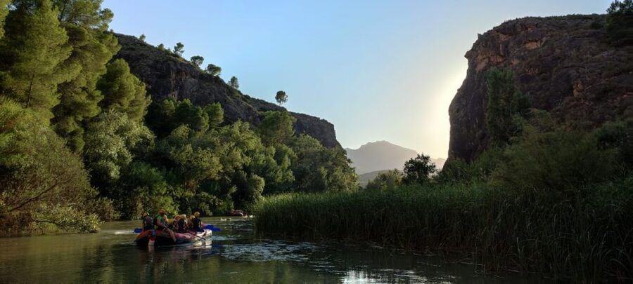Calasparra: Almadenes Canyon Rafting with Caves and Rock Art - Returning to the water and entering Otter Cave