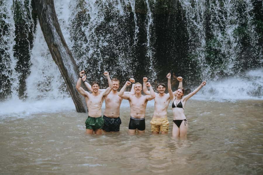 Chiang Mai: 2-Day Tour with Rafting, Elephants, and Waterfall - Waterfalls, plants, and a jungle night