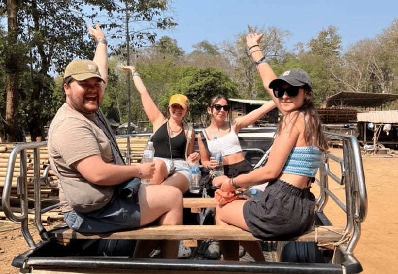 Chiang Mai: Bamboo Rafting with Hotel Transfers - Watching elephants from the river