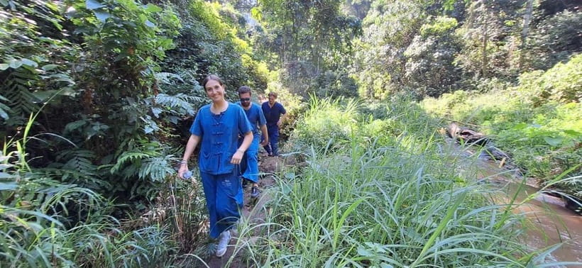 Chiang Mai: Elephants, Waterfall, and White Water Rafting - Hiking to the mountain waterfall