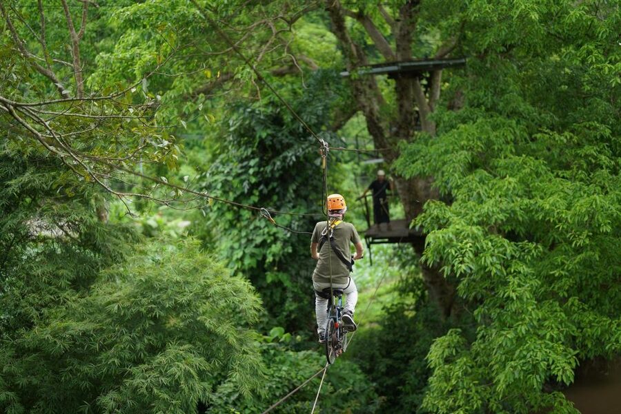 Chiang Mai: National Elephant Care, Rafting, & Ziplines Trip - The Mae Wang zipline course