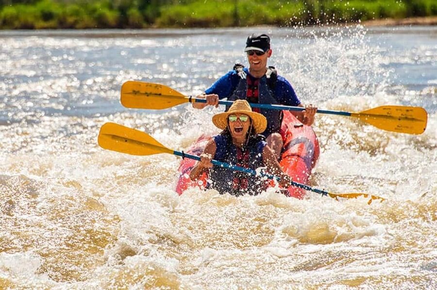 Colorado River : Morning Half-Day Colorado River Rafting - Onion Creek Rapid Brings the First Burst