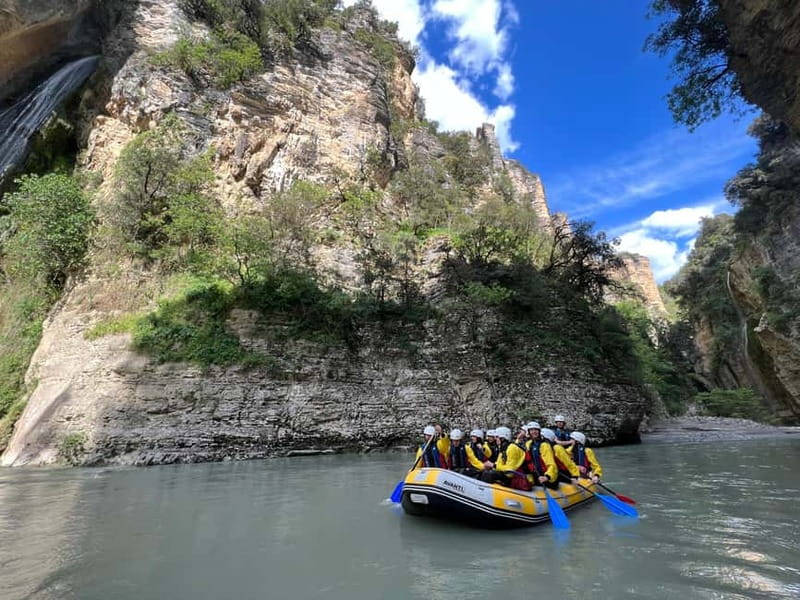 Çorovoda: Osumi Canyon Rafting/River Tubing Tour - Waterfall of Love and the canyon’s wettest moments