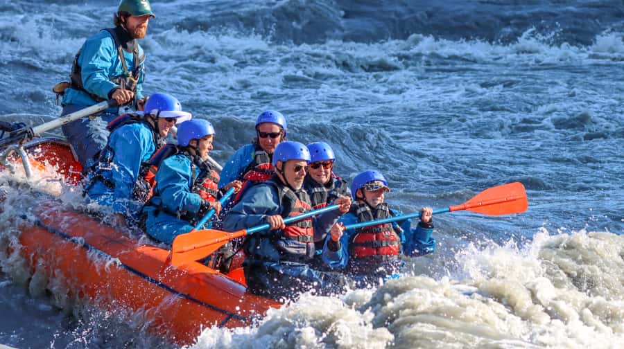 Denali, Alaska: Canyon Wave Raft Class III-IV Paddle/Oar - Key points about the 3.5-hour Nenana River run