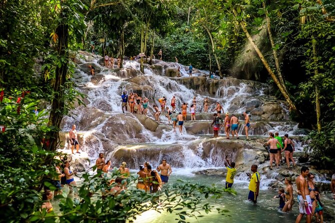 Dunns River Falls, Zipline, Bamboo Rafting, Horseback Ride Tour - Horseback riding from land into the sea