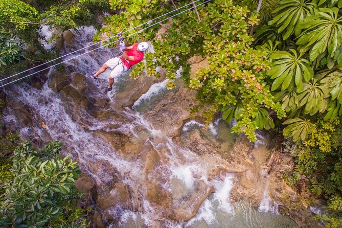 Dunns River Falls, Zipline, Bamboo Rafting, Horseback Ride Tour - Dunn’s River Falls, where the day gets wet