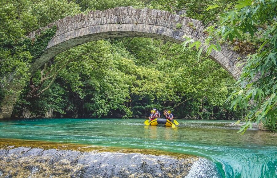 Epirus: Easy Rafting Experience on the Voidomatis River - Klidonia bridge and the final splash