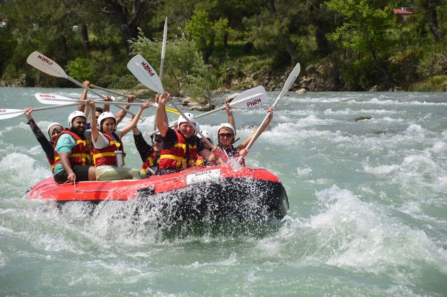 From Belek: Fully Combo Zipline, Quad Safari, Rafting, Lunch - A quick zipline above the canyon
