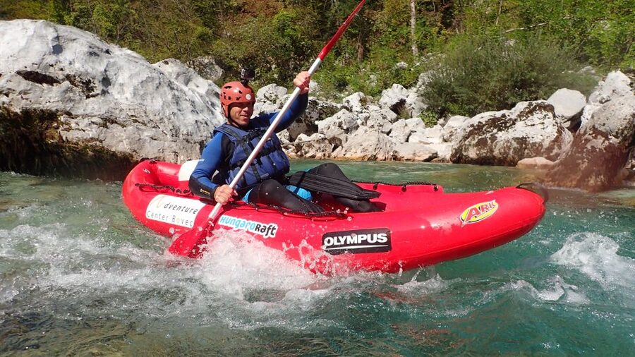 From Bovec: Whitewater kayaking on the Soča River - Learning in easy current before the rapids
