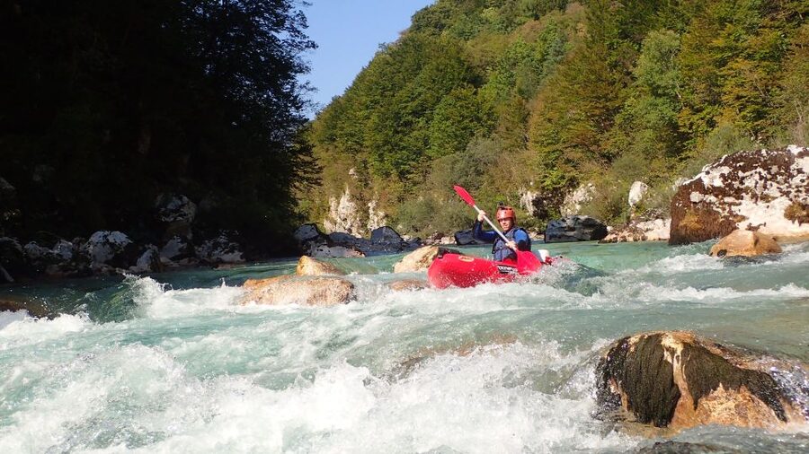 From Bovec: Whitewater kayaking on the Soča River - What the $80 price really covers