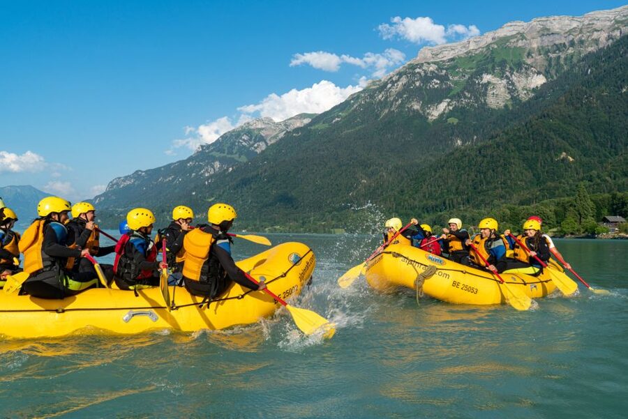 From Interlaken: Family Rafting - The safety talk sets the tone