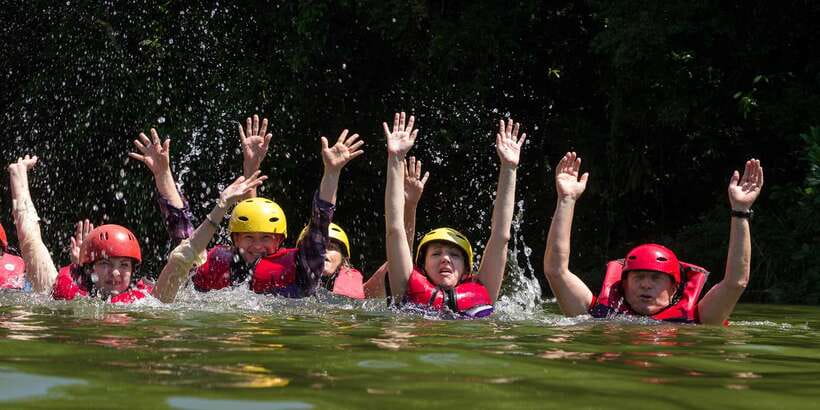 From Kandy: Kitulgala Whitewater Rafting Adventure Day Tour - Getting ready for five kilometers of rafting
