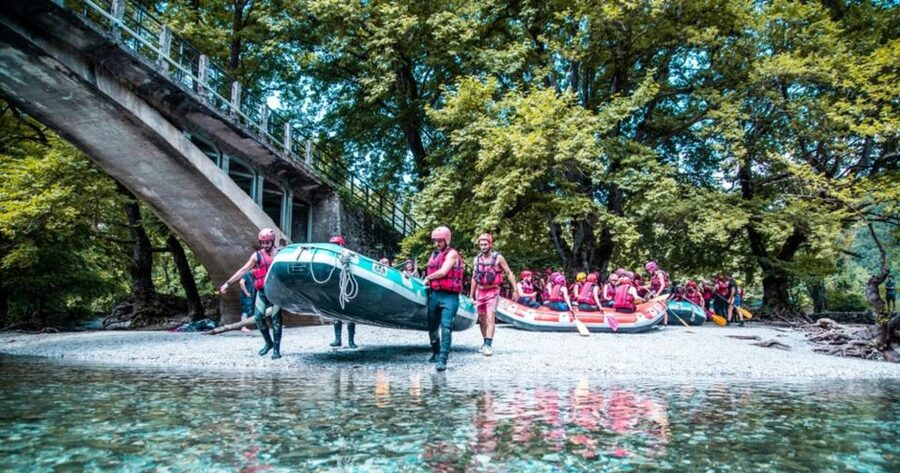 From Kleidonia: Voidomatis River Rafting Adventure - From Hotel Faraggi to the Aristi Bridge