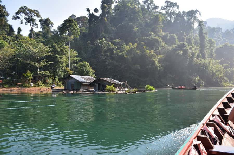 From Krabi: 2-Day Cheow Lan Lake with Overnight Raft Stay - The 45-minute longtail ride to your raft house