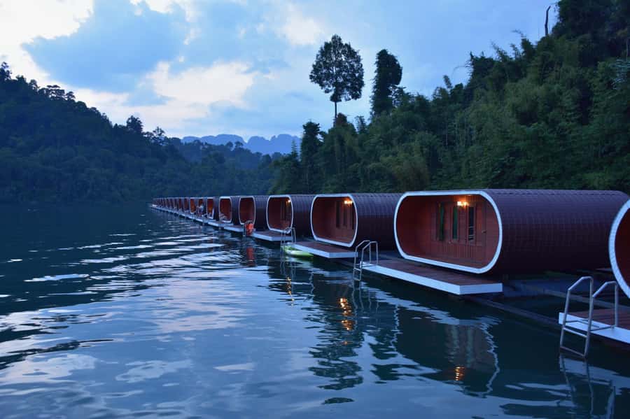 From Krabi: 2-Day Cheow Lan Lake with Overnight Raft Stay - Morning mist, coffee, and a cave with water inside