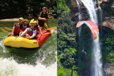 From Medellín: Paragliding and Rafting Combo Tour
