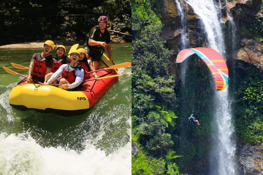 From Medellín: Paragliding and Rafting Combo Tour - A 25-minute flight above canyons and waterfalls