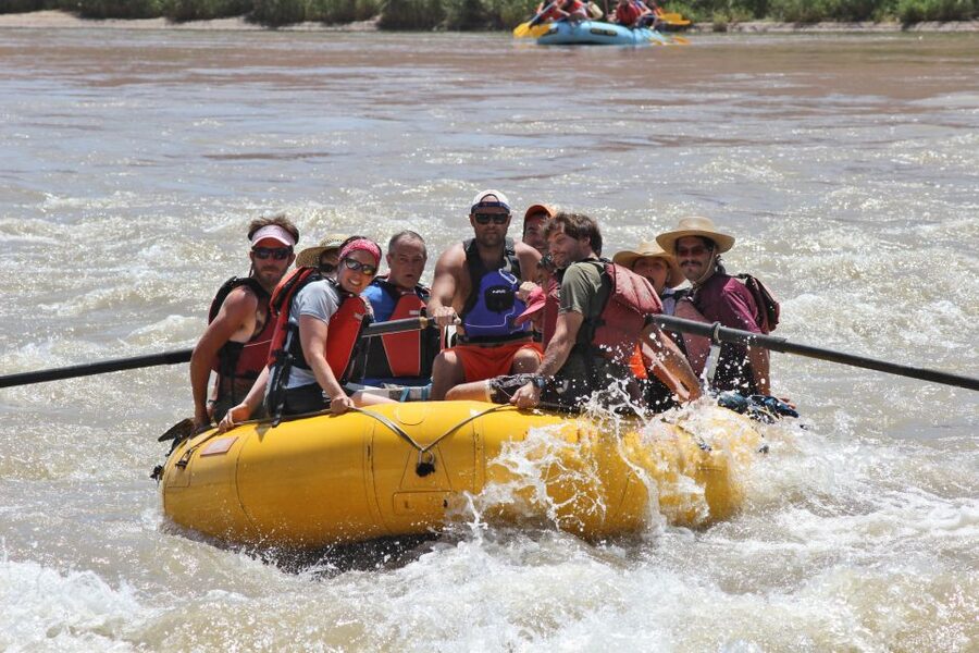 From Moab: Canyonlands 4x4 Drive and Colorado River Rafting - Riding the narrow Shafer Trail