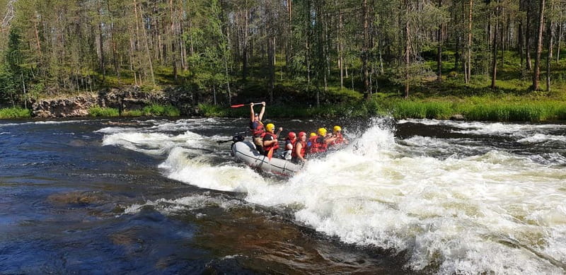 From Ruka: River rafting fun for families - Seven rapids, with the river setting the pace