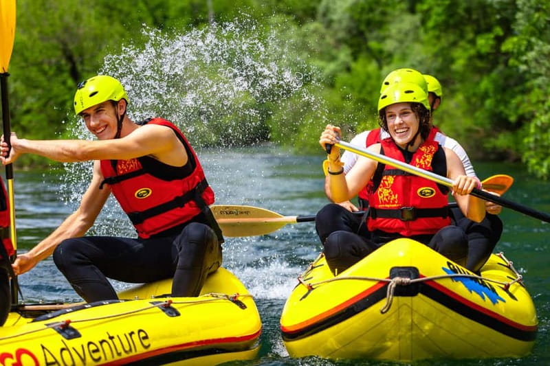 From Split/Šestanovac: Whitewater Rafting on Cetina River - Getting fitted out at Blato na Cetini
