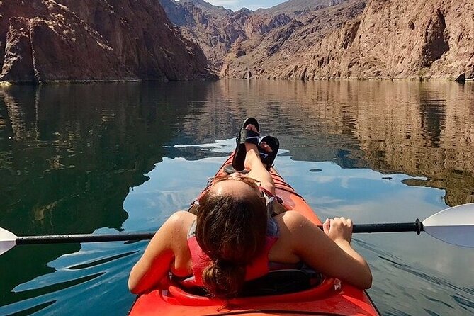 Grand Canyon Helicopter Tour and River Raft or Emerald Cave Kayak - The River Float: Calm Water Below Hoover Dam